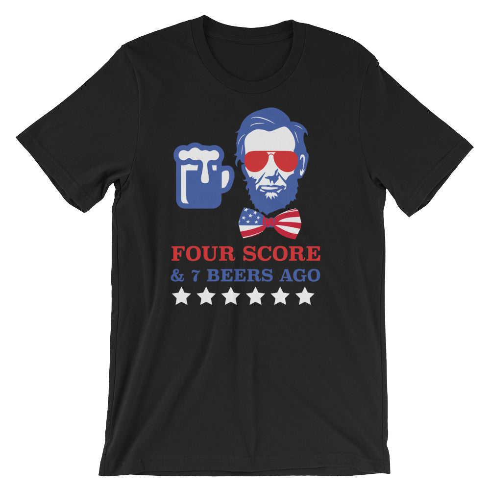 Four Scores and 7 Beers Ago Tee