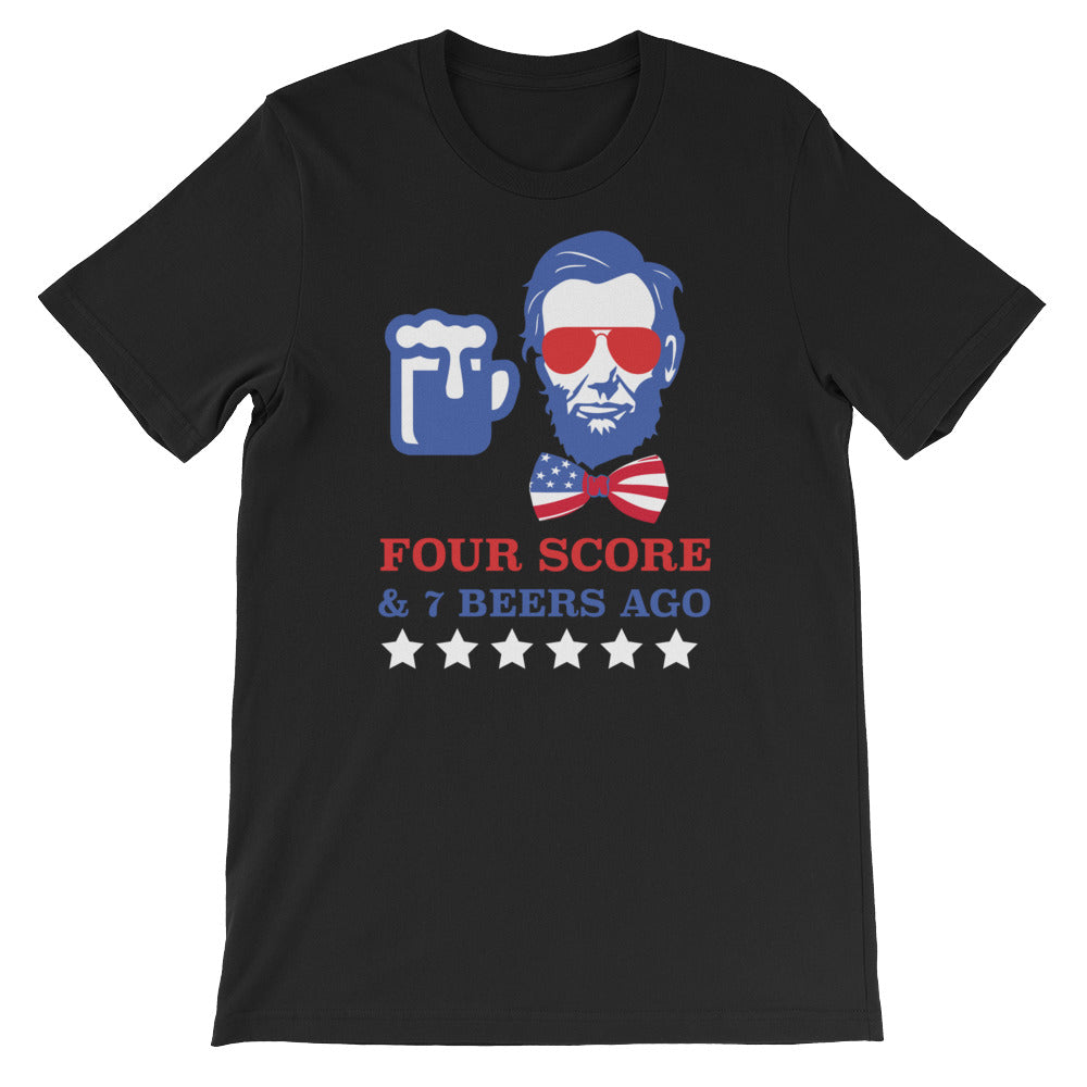 Four Scores and 7 Beers Ago Tee