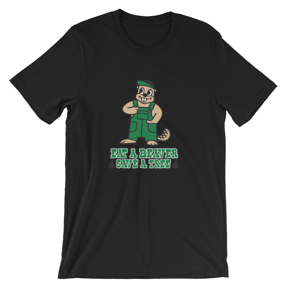 eat a beaver save a tree tee